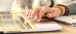 Laptop with Hand