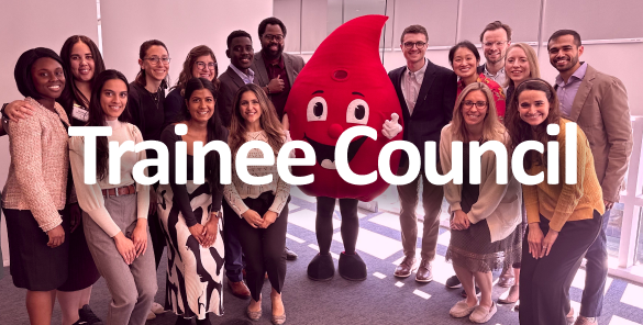 A  group photo of people at ASH event for Trainee Council