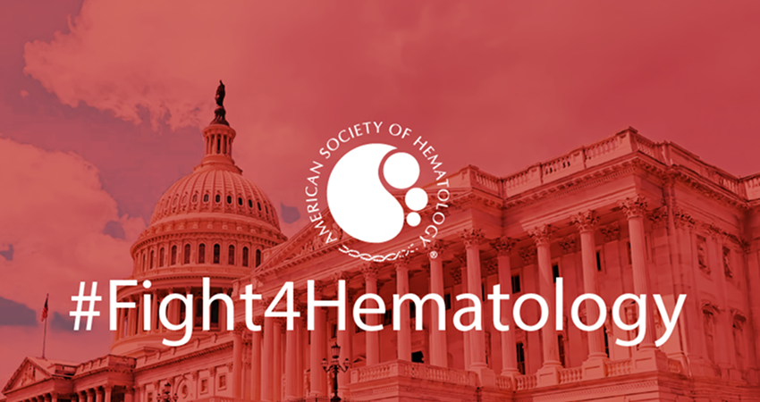 Fight4Hematology banner on top of a picture of the Capitol Building