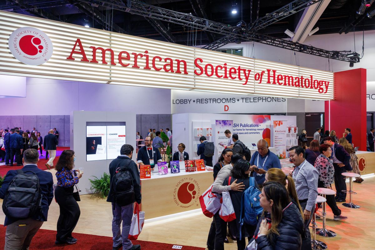 Attendees visit the ASH Booth at the annual meeting.