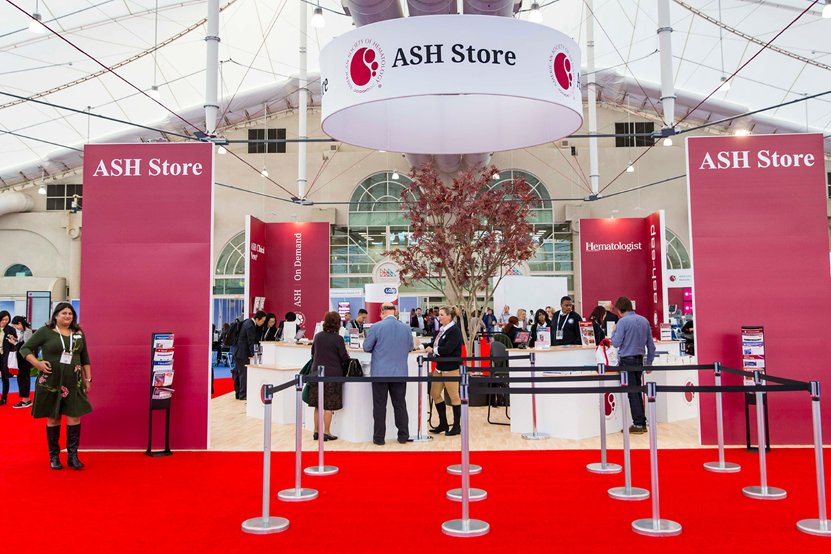 A photo of people at the ASH annual meeting in the ASH store.