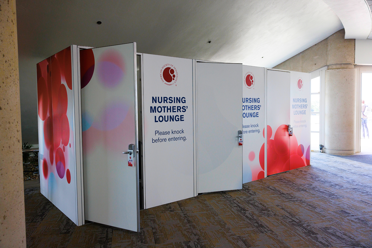 A photograph of the nursing mothers' room at the ASH annual meeting.
