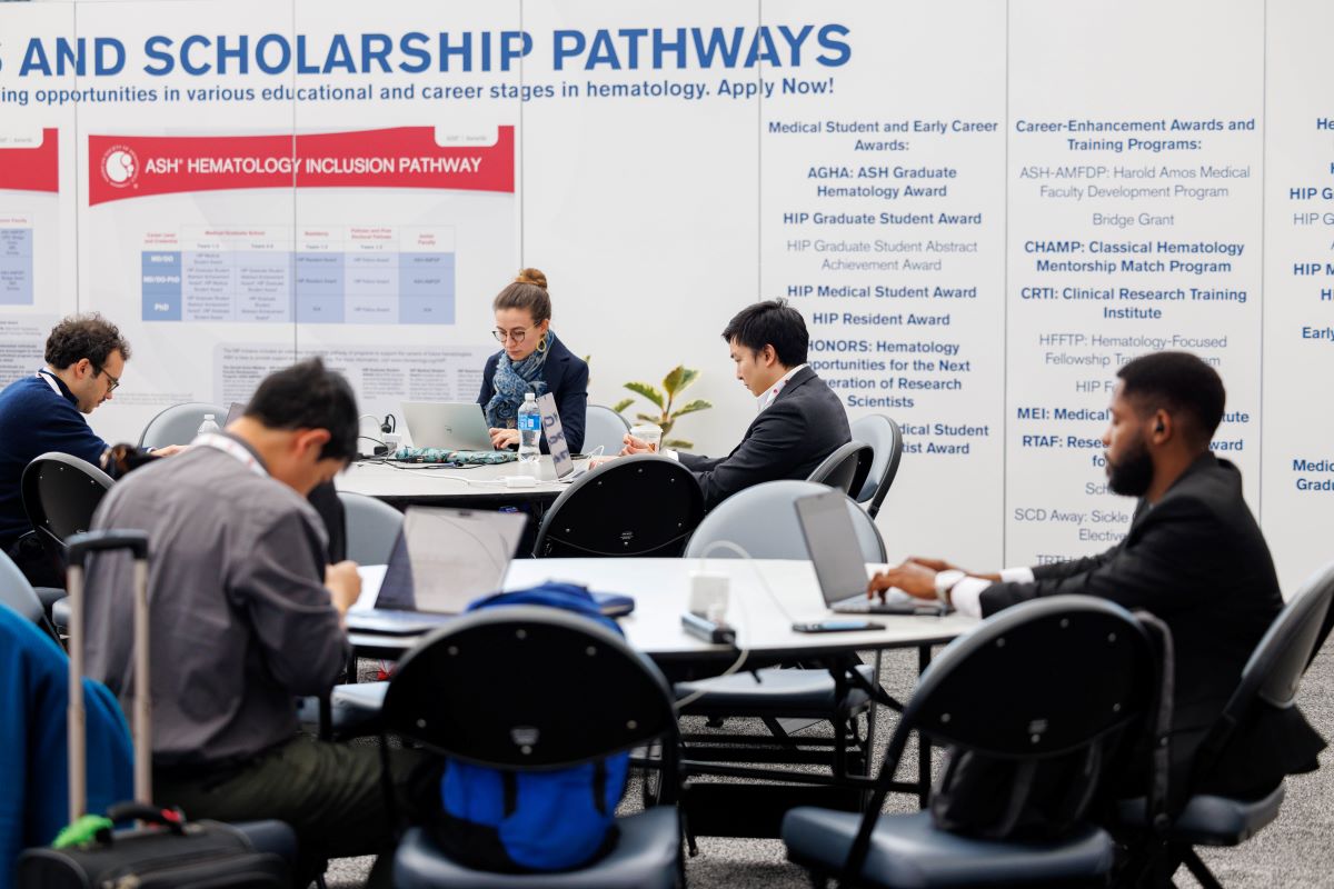 Trainees rest, network, and make use of the trainee lounge.