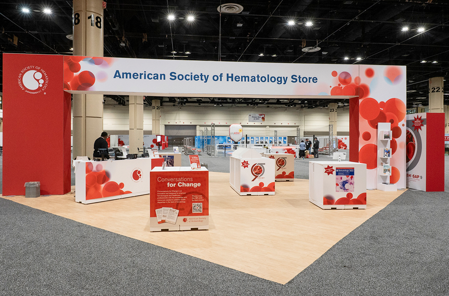 The ASH Store setup section during the Annual Meeting