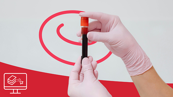 An image of hands holding a blood sample to depicting Understanding Duffy-null Associated Neutrophil Count (DANC)